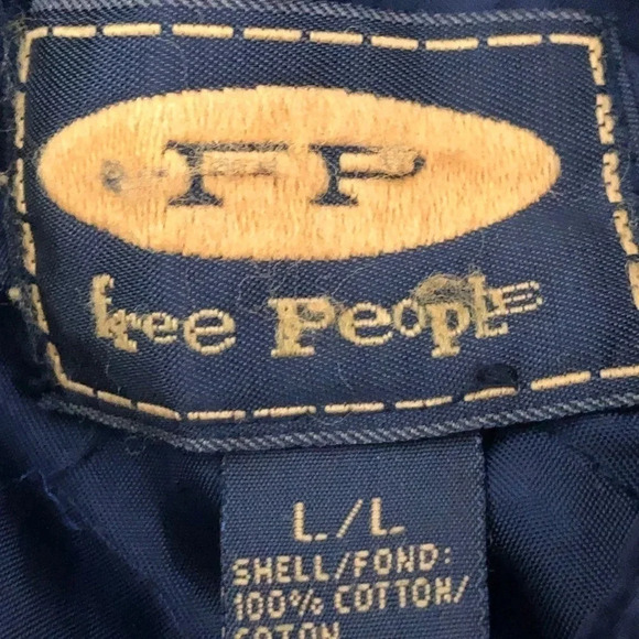 Vintage 80s 90s Black Wide Wale Corduroy Double Breasted Free People Jacket - Picture 6 of 8